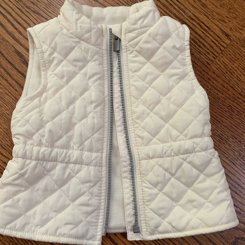 Quilted ivory vest